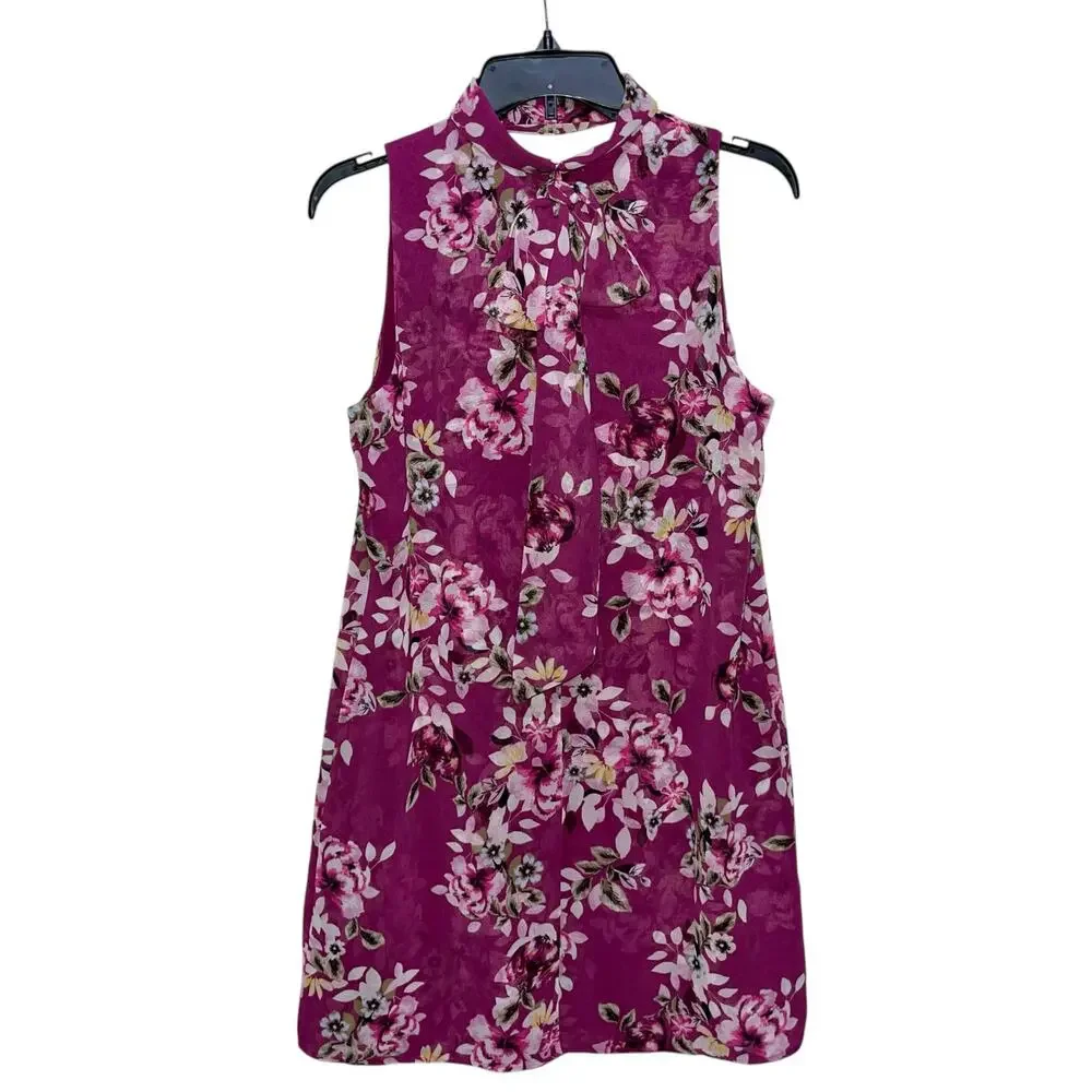White House Black Market Dress Floral Cutout Shift - Picture 4 of 7